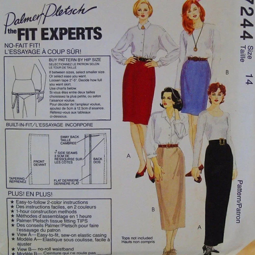 Vintage 90s McCall's 7244 Sewing Pattern